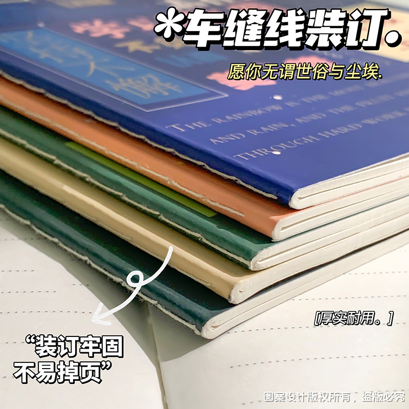 励志A5车线本复古60页学