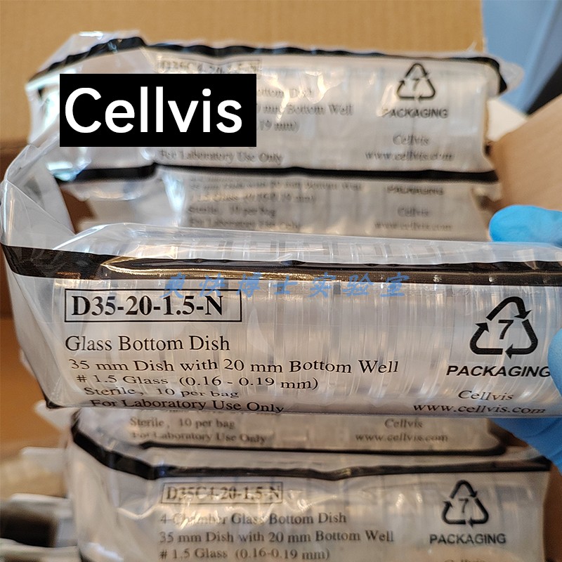 Cellvis共聚焦玻底皿D35-20-1-N/D35-10-1.5-N细胞玻璃底培养板 工业油品/胶粘/化学/实验室用品 培养板 原图主图