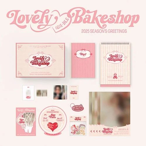 正版 GIDLE 女娃 Lovely Bakeshop 2025年官方台历小卡周边套装