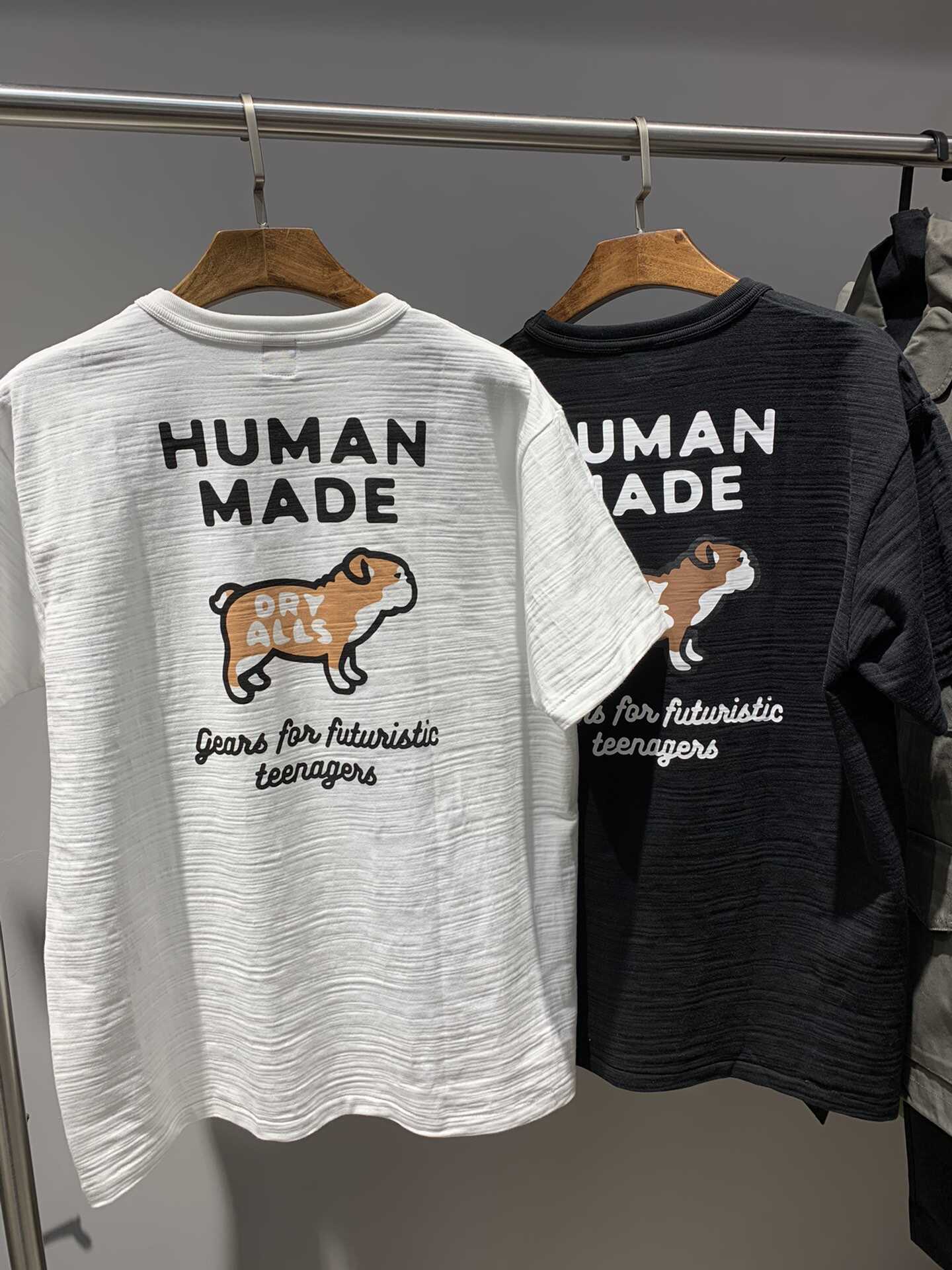 日系潮牌竹节棉human maT恤