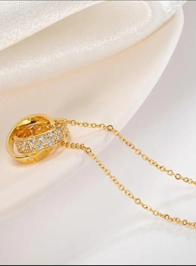 镀金钛钢锆石设计大牌类似款轻奢