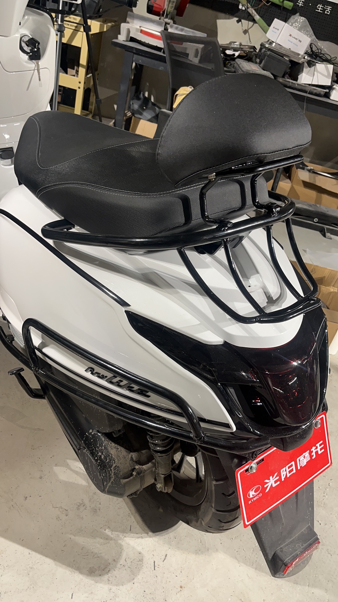 适配于光阳anylike150运动短尾 尾架 加装后靠背（送靠背）