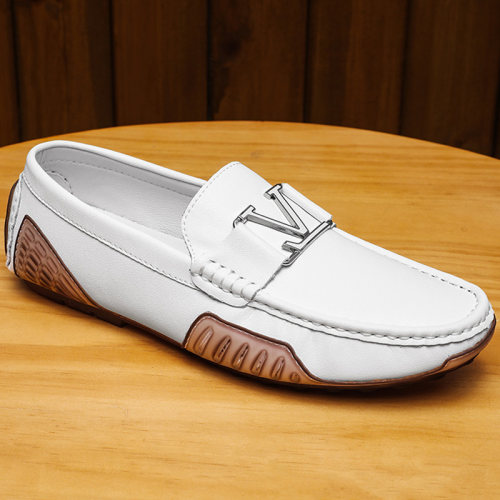 白色豆豆鞋懒人韩版潮流休闲皮鞋