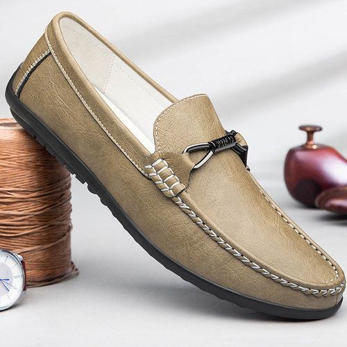 头层牛皮懒人鞋豆豆鞋乐福鞋韩版