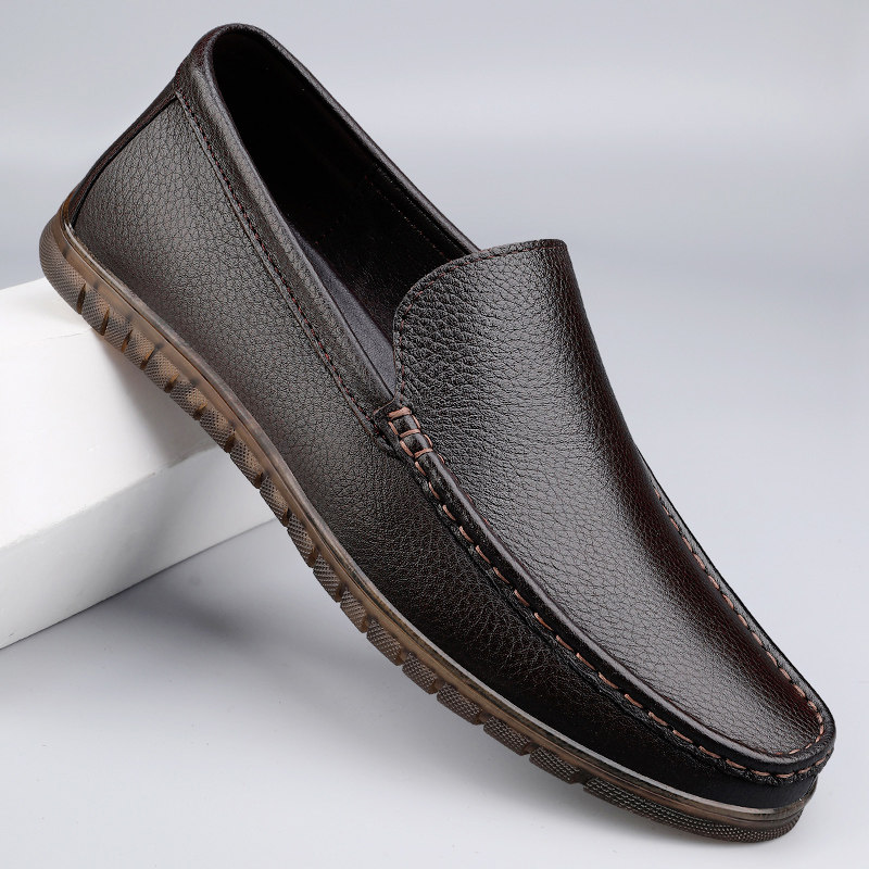 头层牛皮牛筋底男鞋软底商务休闲皮鞋男真皮透气舒适豆豆鞋乐福鞋,流行男鞋,休闲皮鞋,淘宝优惠券,粉丝福利购,淘宝优惠卷