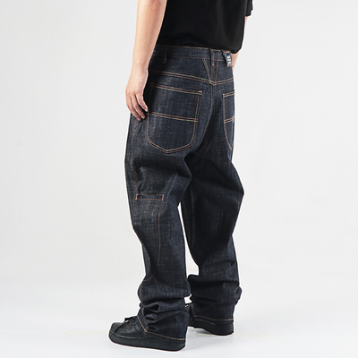 拉链长水洗复古四季宽松滑板裤