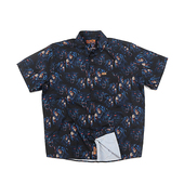 hiphop奇卡洛chicano死神骷髅摇滚oversize短袖 衬衫 夏季 花工装