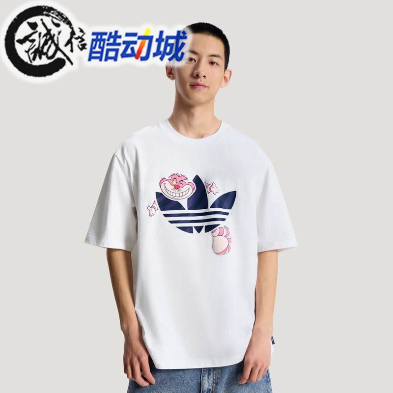 阿迪达斯三叶草男女款2026夏新品迪士尼联名款运动短袖T恤 KY8305