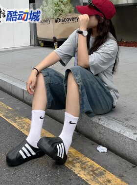 阿迪达斯三叶草男女新款贝壳头经典运动凉鞋穆勒鞋 IG8277 IF6184