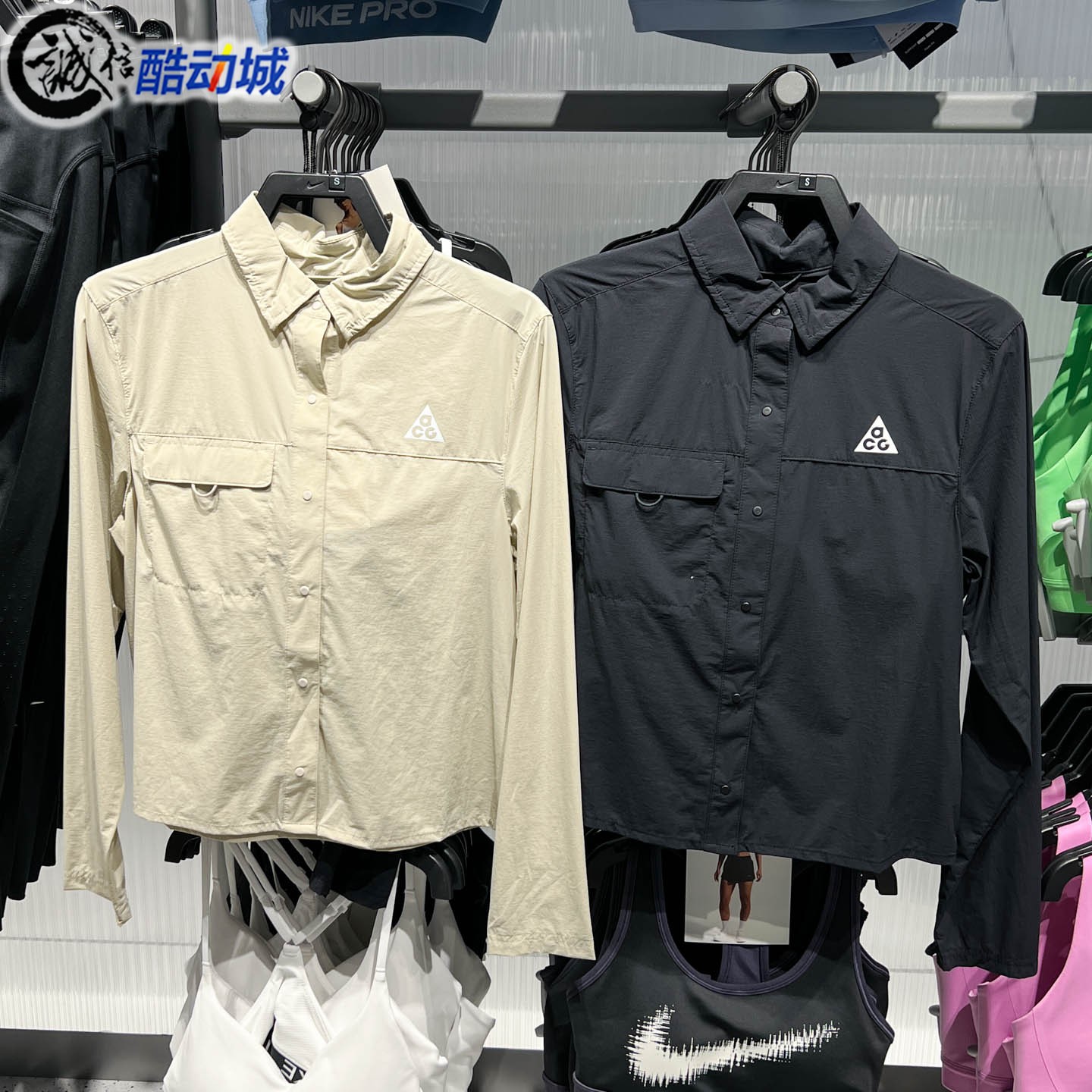 Nike耐克女子2026秋新款轻盈透气速干长袖按扣上衣IR7297-010-236