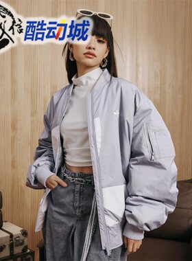 阿迪达斯三叶草情侣款复古运动宽松夹克外套JX7066 JL8382 JL8381