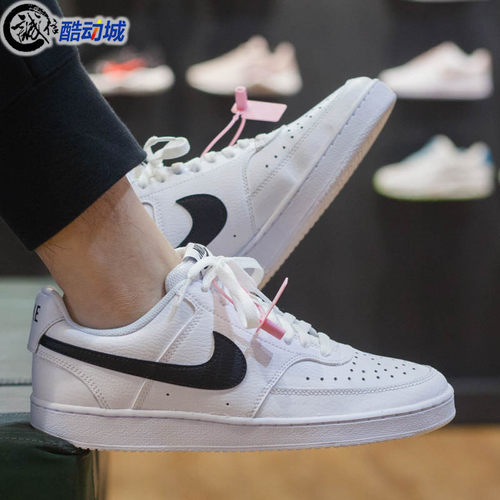 NIKE耐克男子黑白简版小权志龙低帮小白鞋运动休闲板鞋CD5463-101