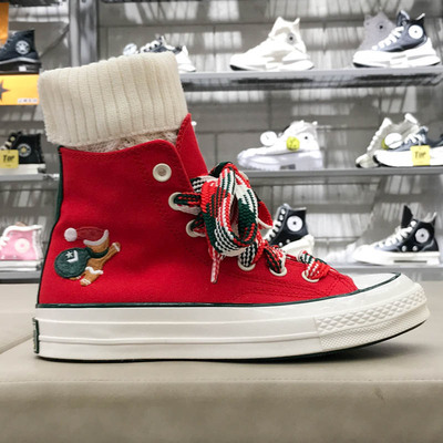 CONVERSE匡威男女鞋2024冬季新款运动透气休闲高帮帆布鞋 A12454C