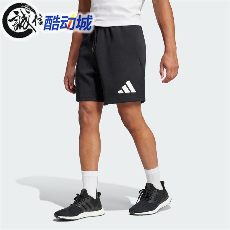 阿迪达斯男子针织透气运动短裤