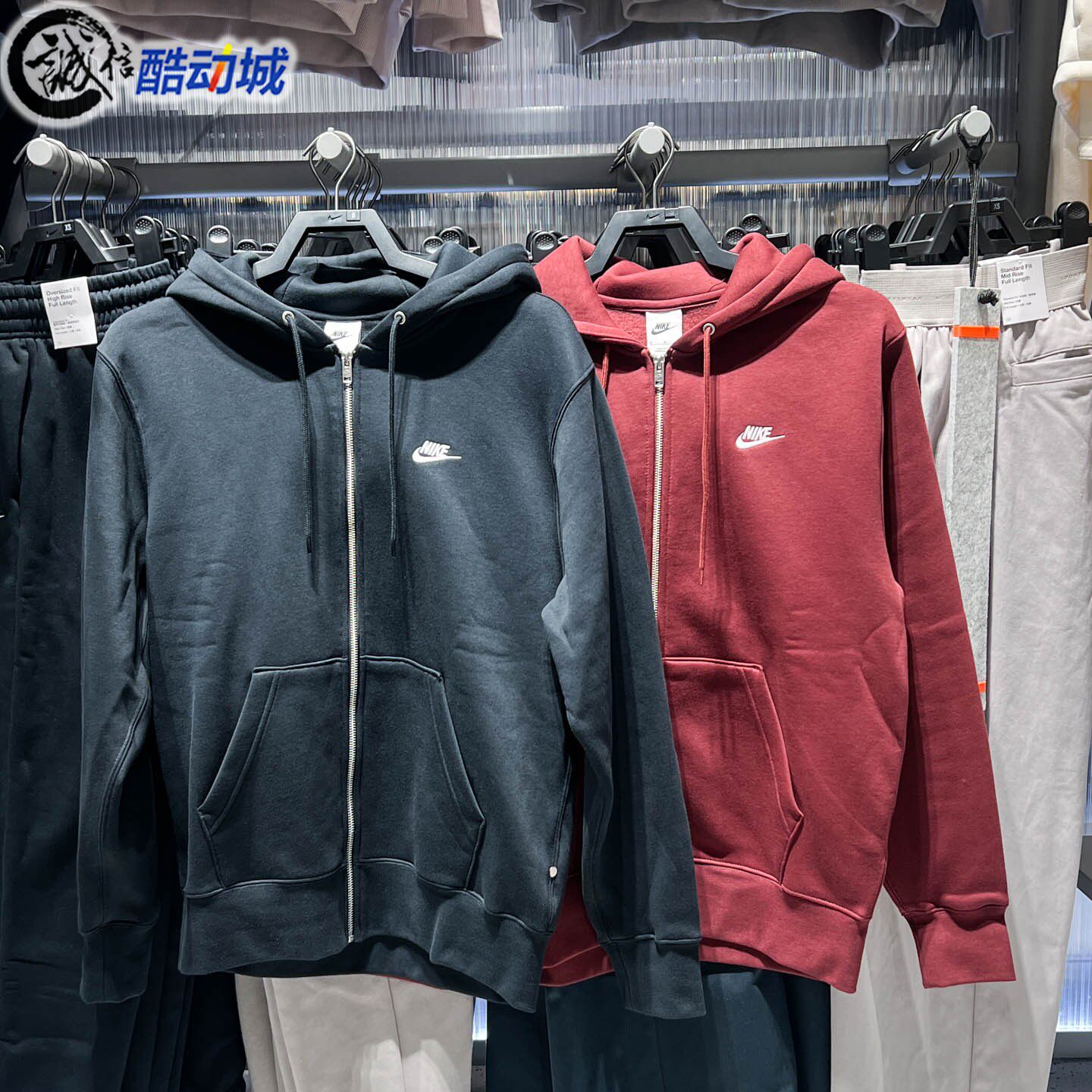 耐克2025冬季新款Club男子全长拉链开襟加绒连帽衫FN3862-010-619