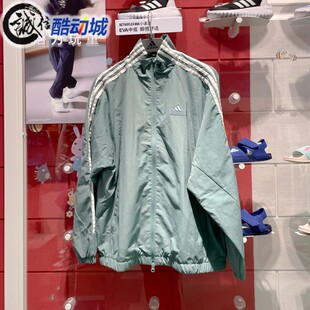 阿迪达斯男子3-STRIPES拒水防泼立领运动休闲夹克外套JI6648 6647