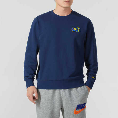 NIKE耐克男装2024冬季新款圆领宽松休闲运动卫衣套头衫FZ0765-410