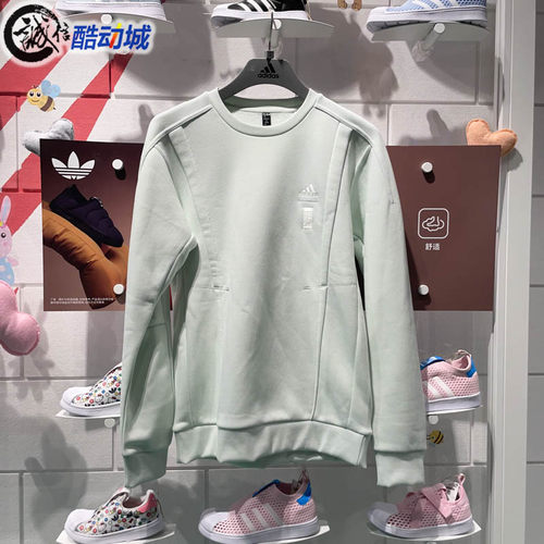 阿迪达斯加绒卫衣运动套头衫