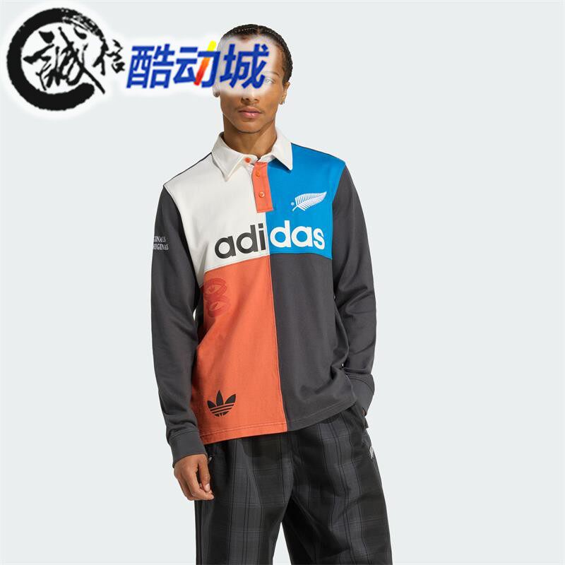 阿迪达斯三叶草男子长袖POLO衫