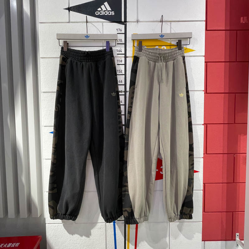 阿迪达斯三叶草女裤2025春款耐磨休闲运动束脚长裤 KB1926 KB1927