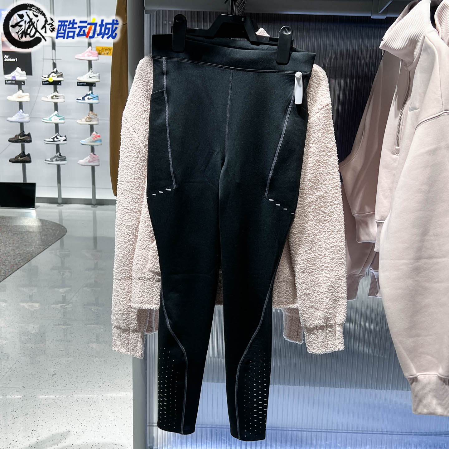 Nike耐克2025新款女子高腰反光装饰跑步运动九分紧身裤HV2288-010