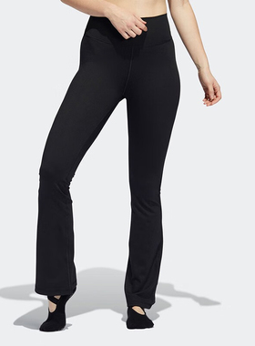 ADIDAS阿迪达斯女子2024秋季款瑜伽普拉提微喇紧身运动长裤H64194