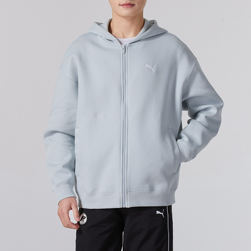 PUMA彪马男装2025春新款运动舒适休闲拉链连帽夹克外套 631388-72