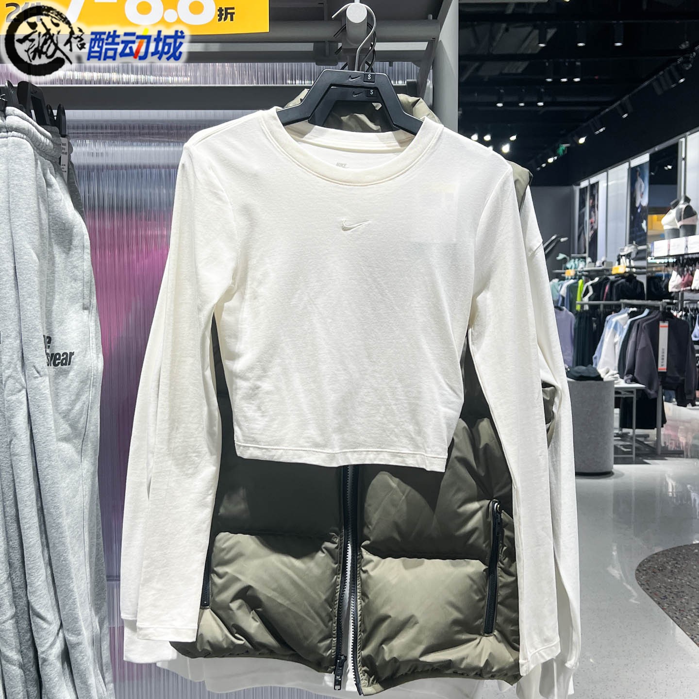 Nike耐克2025冬新款街舞系列女子针织修身长袖短款上衣HF5323-110