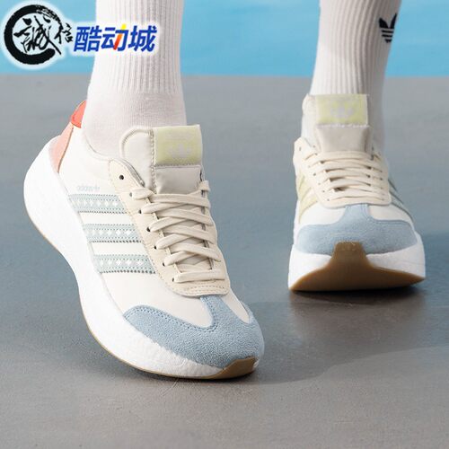 阿迪达斯三叶草女鞋2025夏新款CITY RNR厚底缓震运动休闲鞋JR8027
