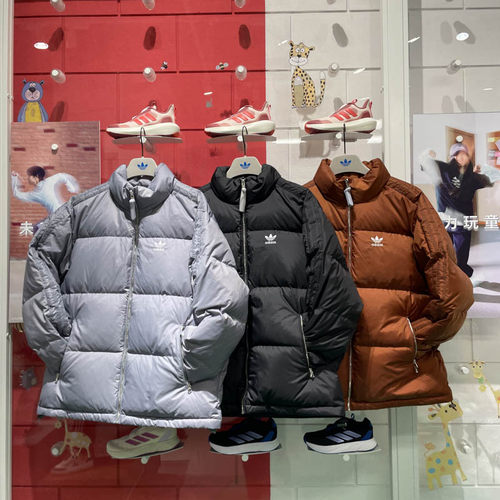 阿迪达斯三叶草男女2024运动面包鸭绒羽绒服JW1368 JW1370 JW1371