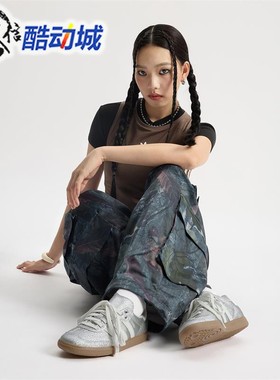 阿迪达斯三叶草男女鞋SAMBA碎闪德训鞋百搭运动休闲T头鞋KI6264