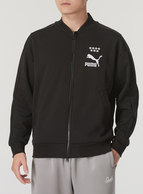 PUMA彪马男装2024秋新款舒适休闲运动耐磨夹克防风外套 628094-01