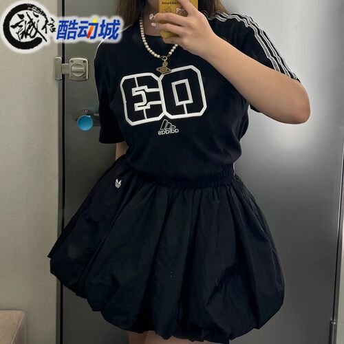 阿迪达斯三叶草男子2025夏新款纯棉运动短袖圆领T恤JX2633 JX2634