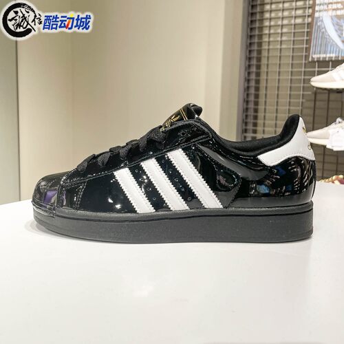 阿迪达斯三叶草女子2025秋季经典休闲酷感贝壳头板鞋运动鞋JS4009