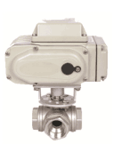 电动L形丝扣不锈钢三通软密封球阀Q914F-16P25P DN15DN20DN25DN32