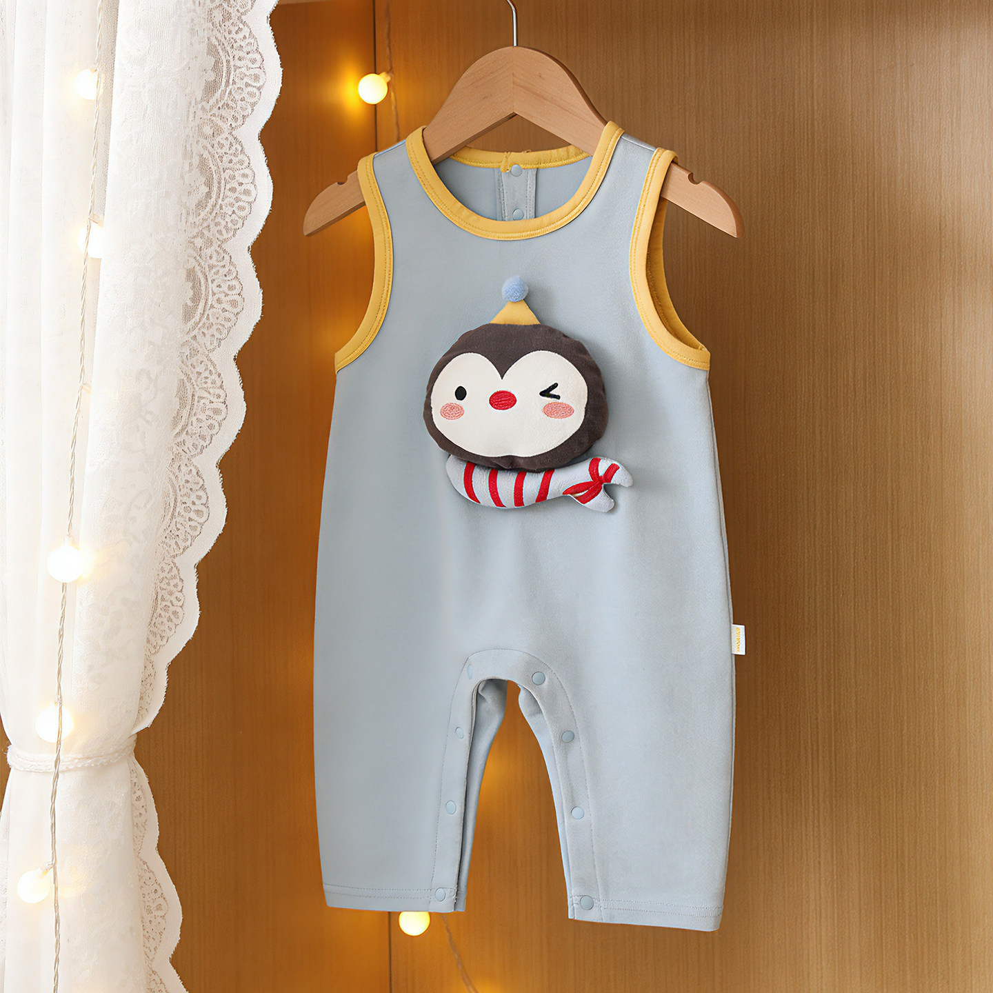 ins风格春季男女宝宝裤子新款连体衣韩式风婴儿背带裤73-100码