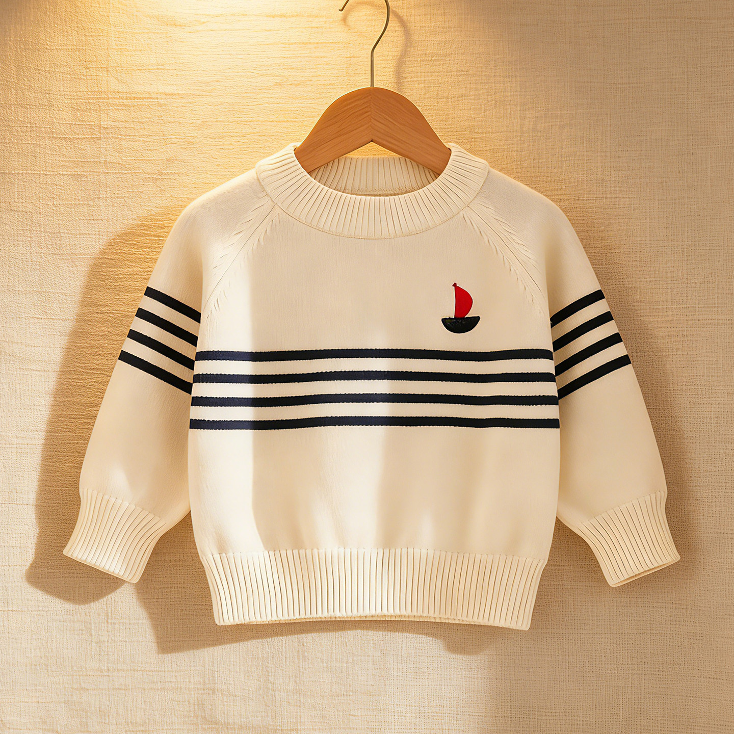 溯格冬季男宝宝针织衫套头2025新款韩式风小童保暖上衣儿童毛衣