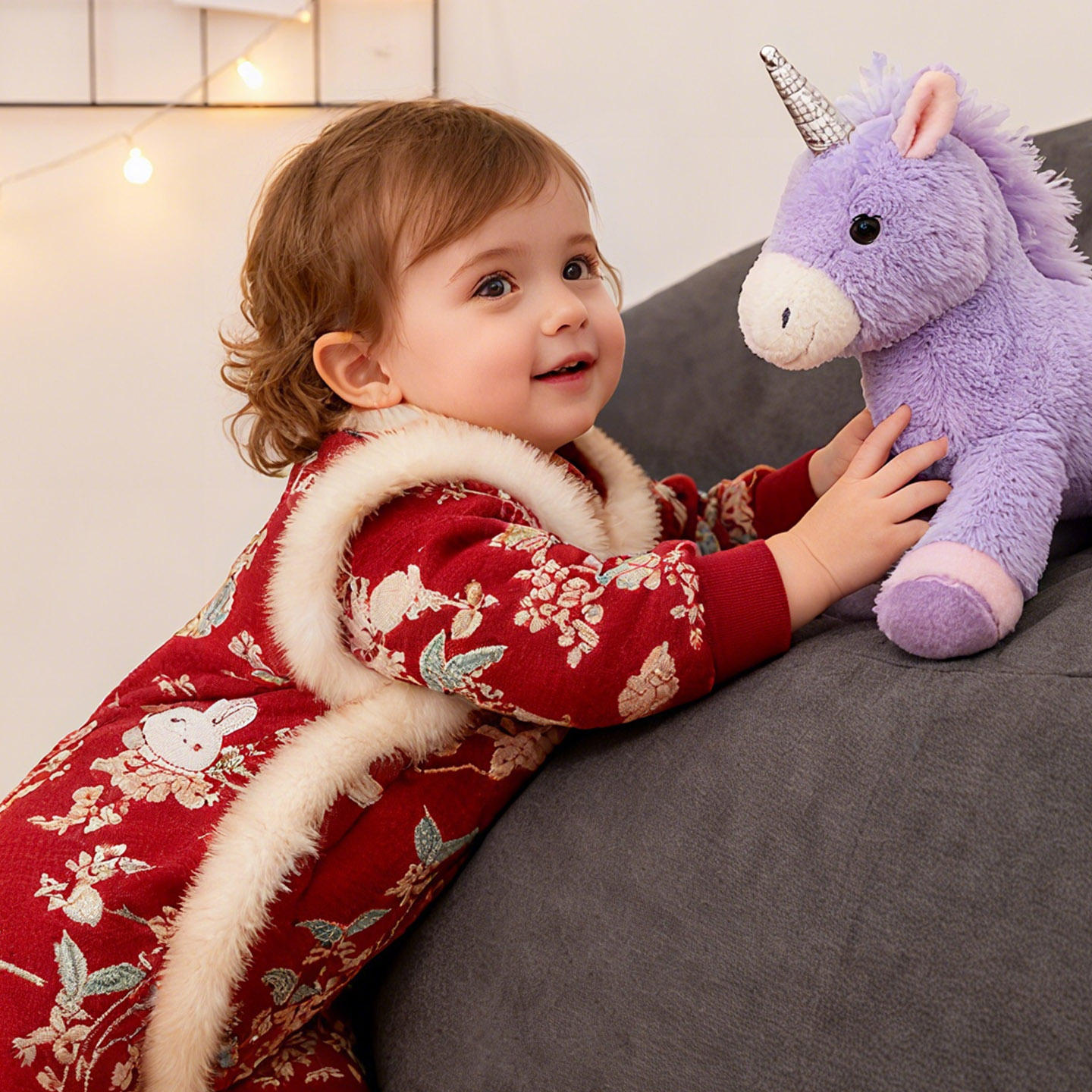 溯格冬季夹棉加厚满月拜年连体衣