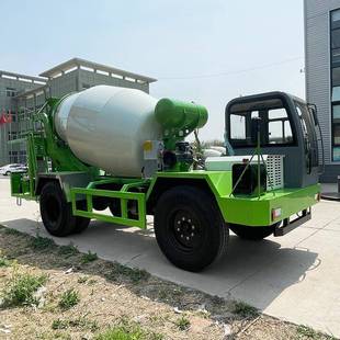 隧道限高用小型水泥搅拌车前后两头开混凝土运输车四不像商混罐车