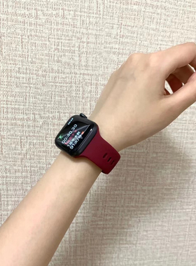 新款苹果手表s7表带applewatchSE硅胶s6运动s5适用iwatch手表带S3