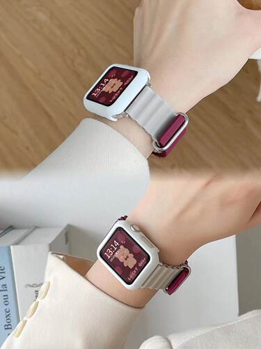 AppleWatch拼色硅胶表带运动