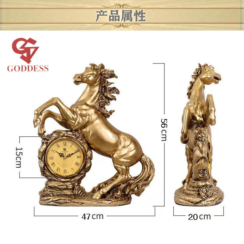 GODDESS CLOCK CHINESE VINTAGE TREE L GREASE TABLE CLOCK EUROPEAN CLOCK ORNAMENTS DESKTOP HORSES TO SUCCESSFUL CREATIVE DESK CLOCKS