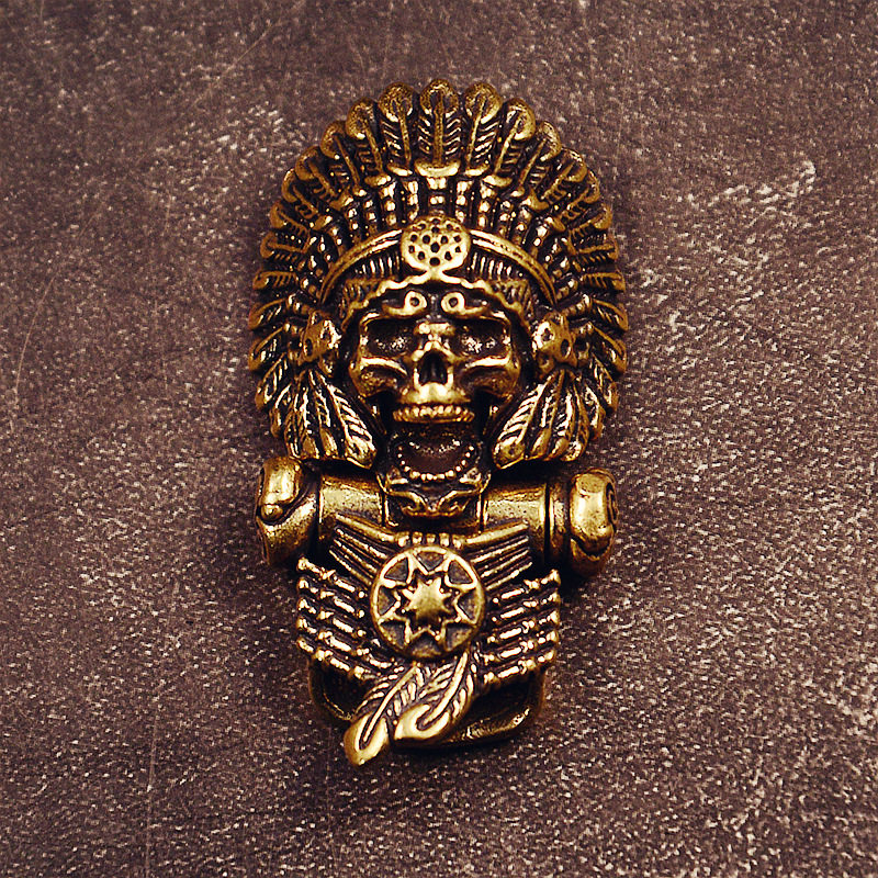 印第安人长老黄铜EDC复古户外DIY伞绳坠刀坠手链扣头个性扣,饰品/流行首饰/时尚饰品新,摆件,淘宝优惠券,粉丝福利购,淘宝优惠卷