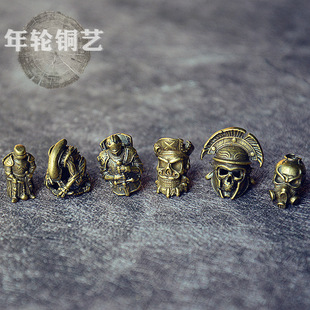 黄铜创意箱包皮具刀把财布扣吊坠挂件伞绳坠手电钥匙扣挂件小礼物