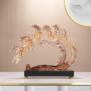 马到成功摆件高级感客厅招财电视柜酒柜装饰品办公室乔迁开业礼物