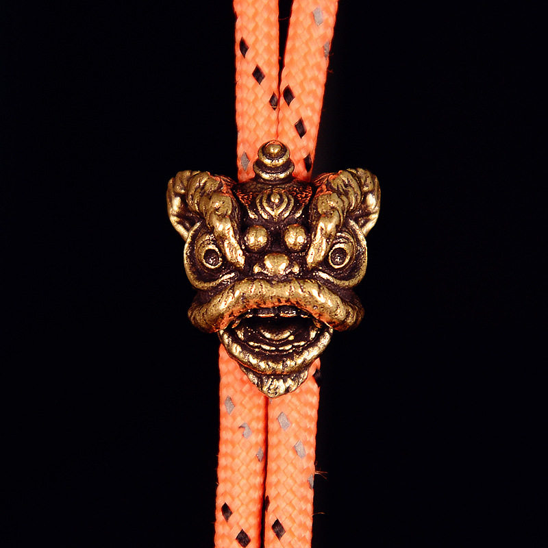 复古纯黄铜舞狮头手工EDC刀坠挂件黄铜DIY伞绳铜饰品背包挂坠,饰品/流行首饰/时尚饰品新,摆件,淘宝优惠券,粉丝福利购,淘宝优惠卷