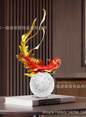 客厅酒柜高档如鱼得水摆件电视柜高级感装饰品办公桌招财开业礼品