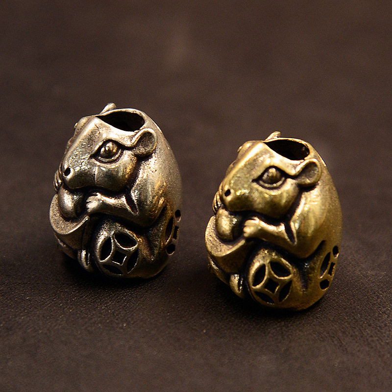 手工EDC金钱鼠刀坠热卖挂件黄铜DIY铜饰品背包挂坠热,饰品/流行首饰/时尚饰品新,摆件,淘宝优惠券,粉丝福利购,淘宝优惠卷