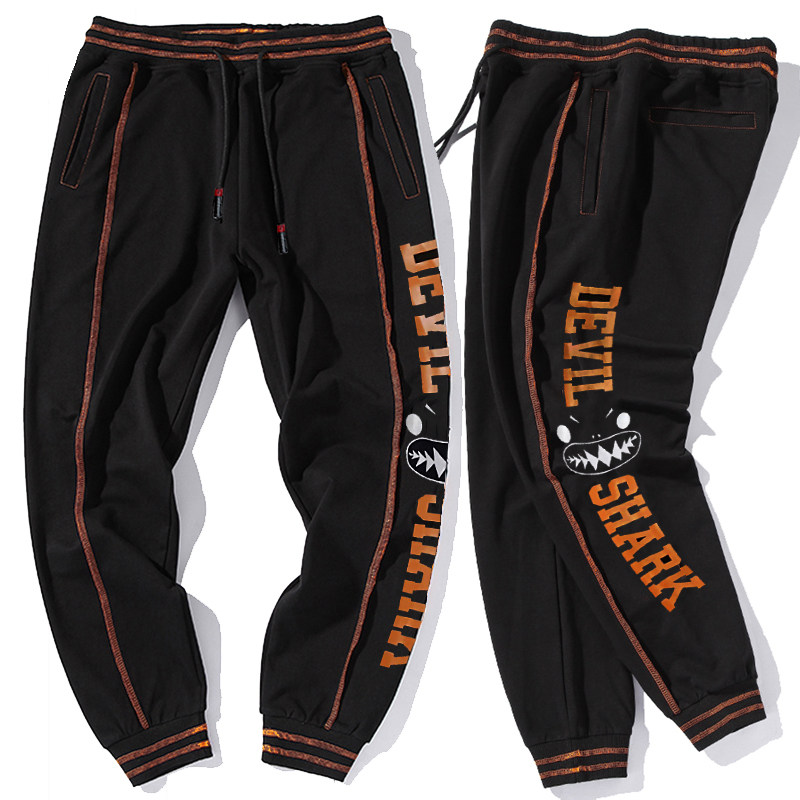 300斤潮男胖哥运动裤加肥加大松紧裤头篮球休闲长裤束脚肥佬卫裤