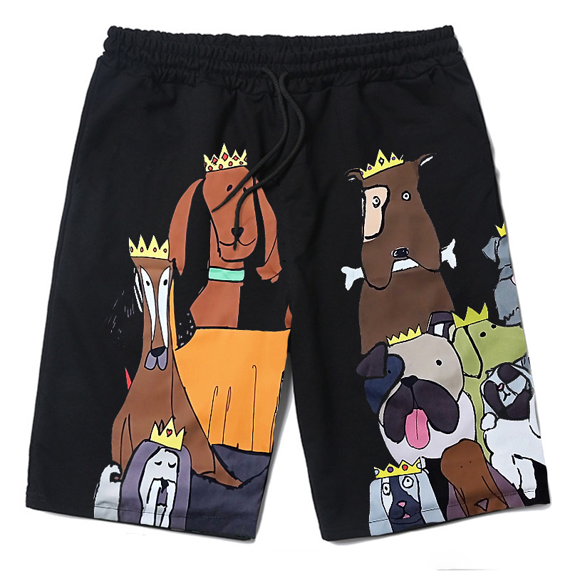 潮牌胖子休闲宽松沙滩裤加肥加大肥佬速干马裤显瘦大码男装裤衩8X